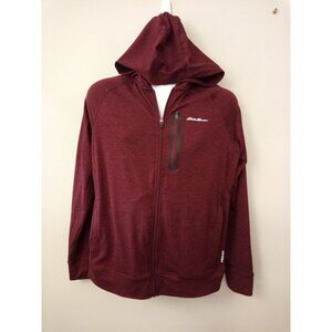 Eddie Bauer Freedry Red Black Zip-Up Hoodie Size Small